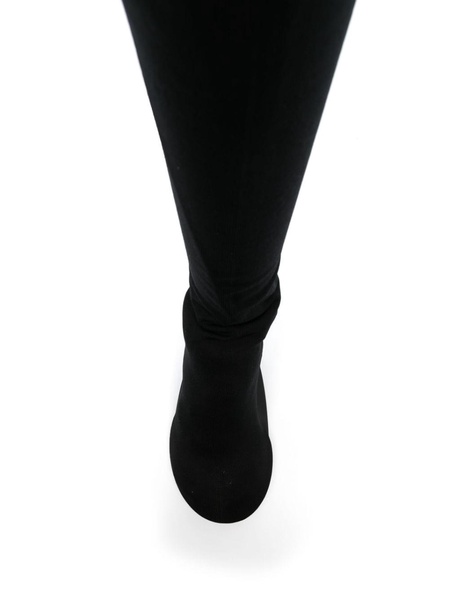 Black Thigh High Abstract 100 heel boots