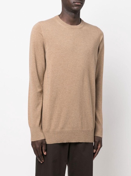 fine-knit ribbed-trim jumper 