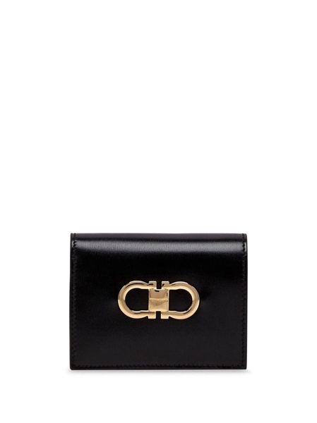 Salvatore Ferragamo Gancini Leather Compact Wallet