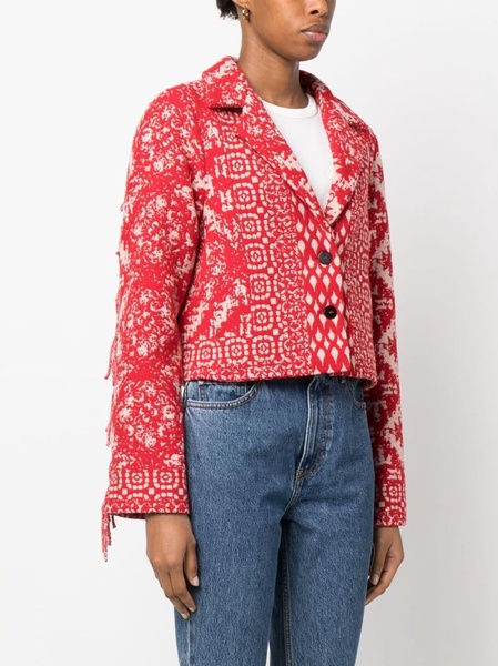 Clio jacquard fringed jacket