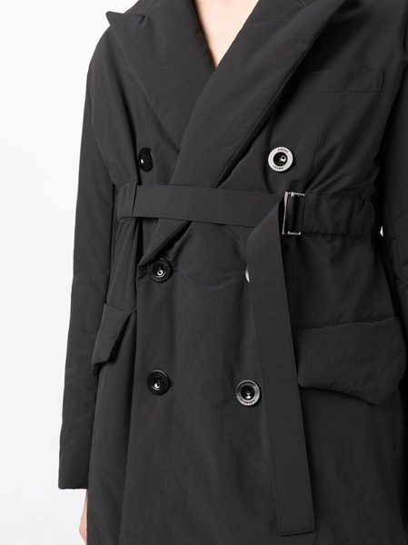 double-breasted padded trench coat