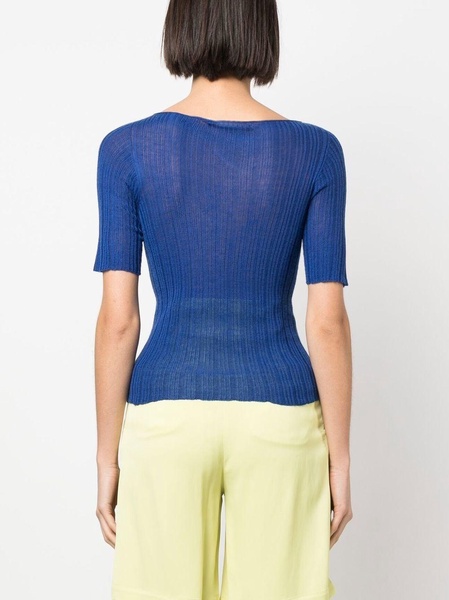 ribbed-knit top