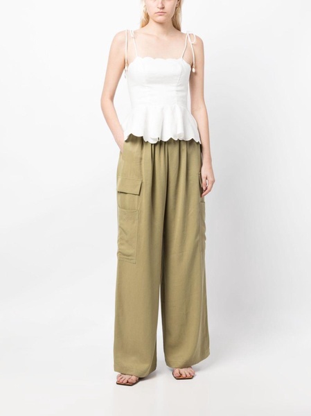 Ethan twill wide-leg trousers