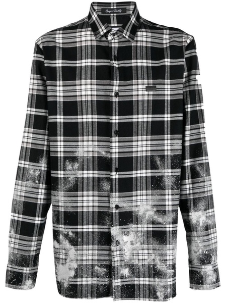 Sugar Daddy tartan-pattern flannel shirt