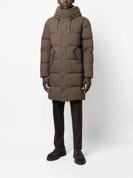 padded zip-up down coat