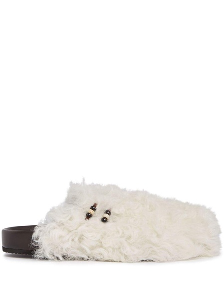 The Journey shearling mules