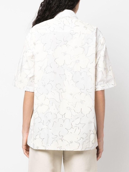 floral-print short-sleeve shirt