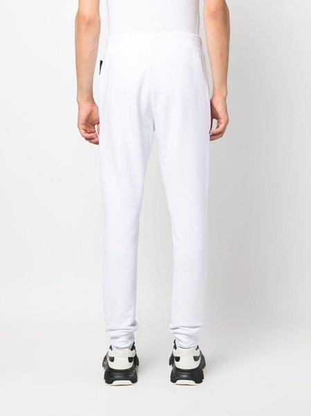 logo-plaque cotton track pants