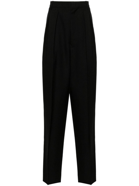 pleated tailored trousers