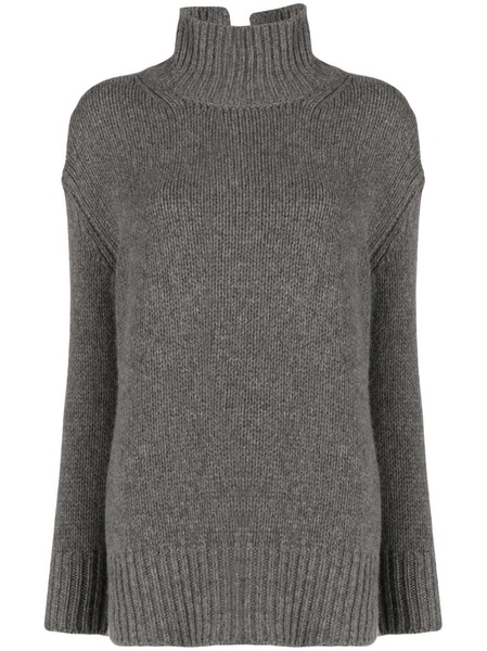 high-neck cashmere jumper