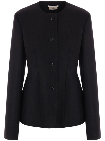 buttoned long-sleeve blazer