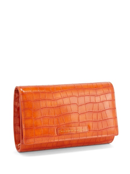 Wendy crocodile-effect clutch bag