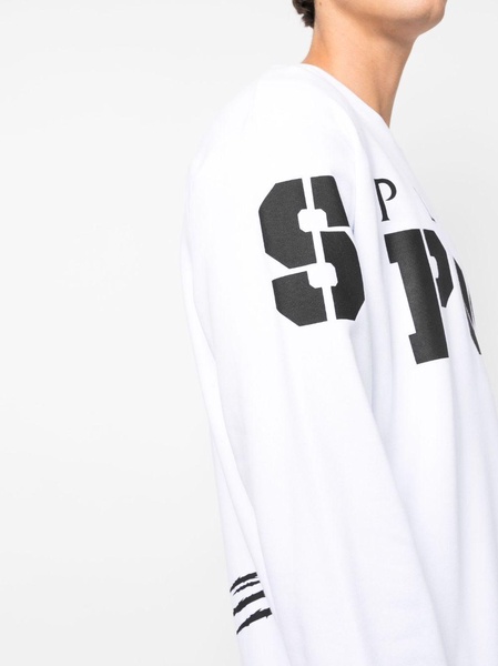 LS logo-print cotton sweatshirt