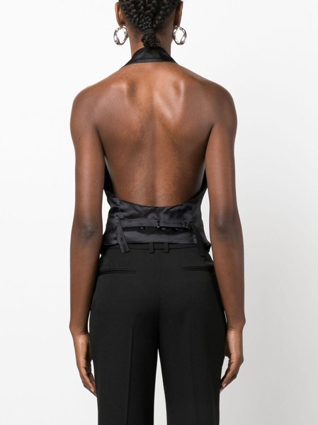 halterneck open-back vest