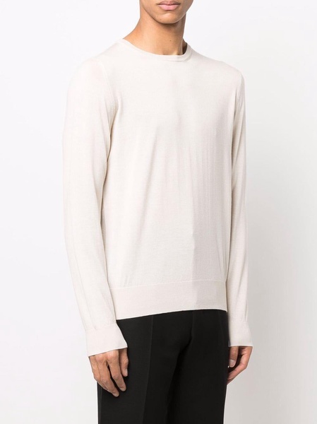 crew-neck fine-knit jumper