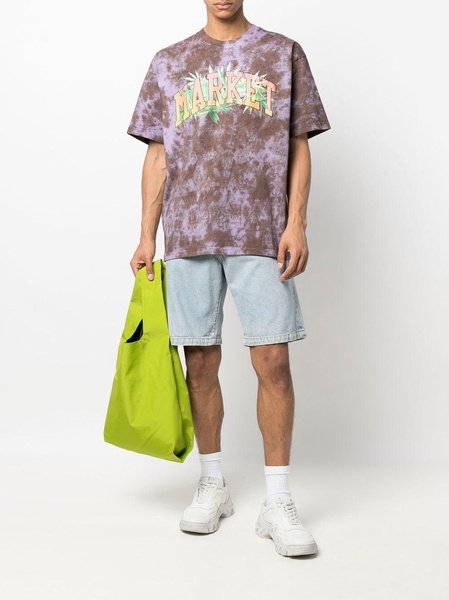 logo-print tie-dye T-shirt