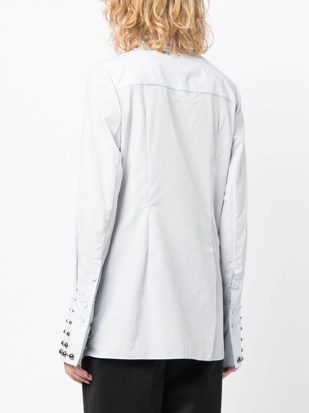 Paola stud-detail poplin shirt