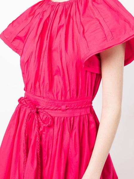 Jessa belted pleated minidress