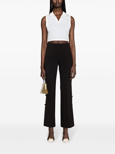 cut-out straight-leg trousers