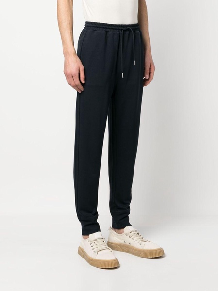 debossed-logo ribbed track pants