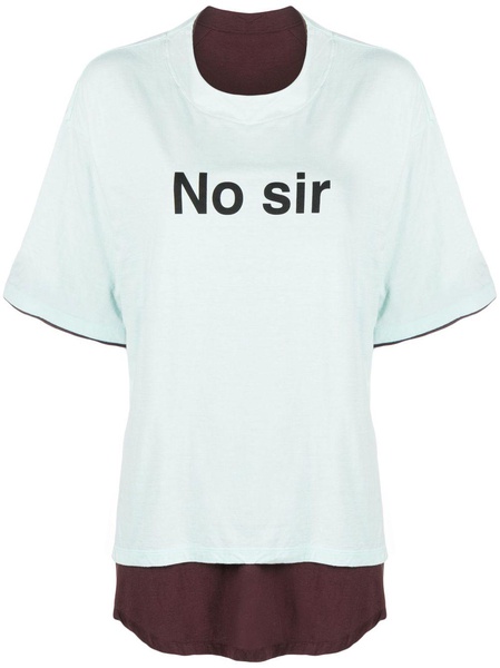 No Sir layered T-shirt