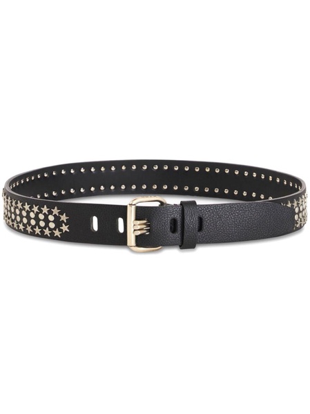 stud-embellished leather belt