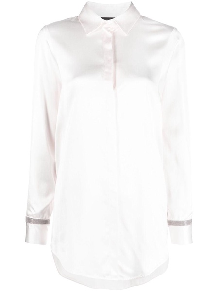 long-sleeve satin shirt