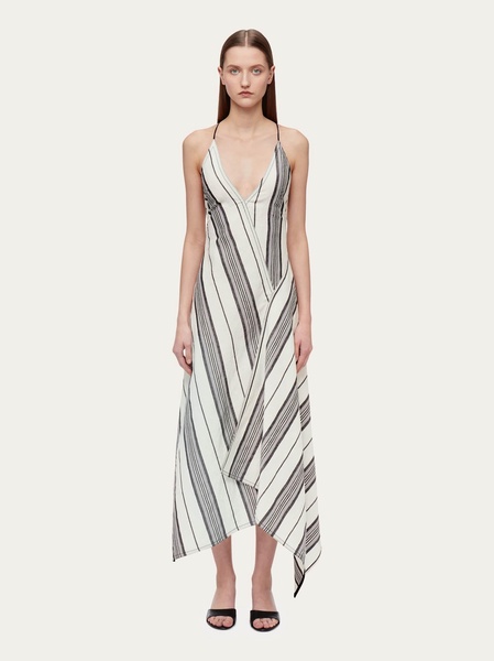 asymmetric striped dress