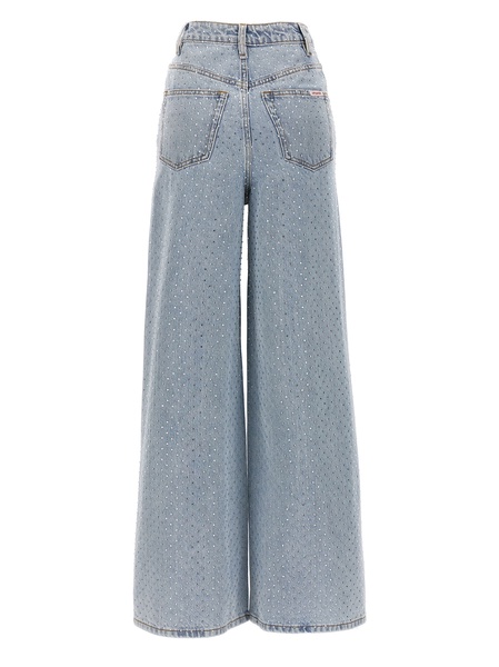 Rhinestone Wide Leg Jeans