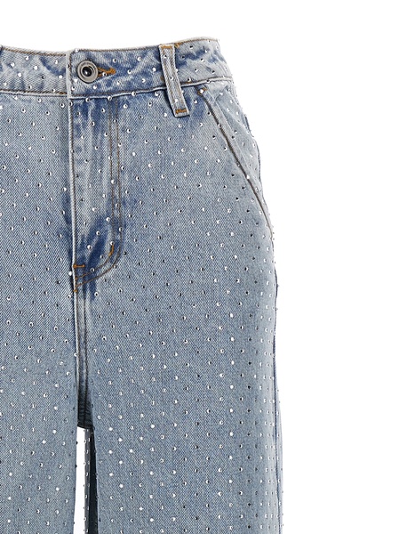 Rhinestone Wide Leg Jeans