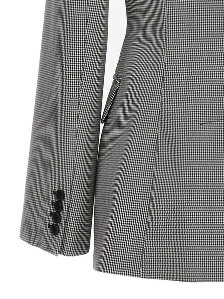 Double-breasted Houndstooth Blazer