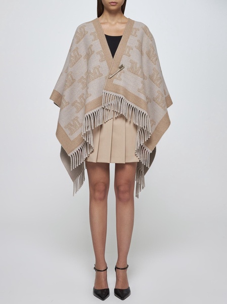 Frine Safety-pin Wool Poncho