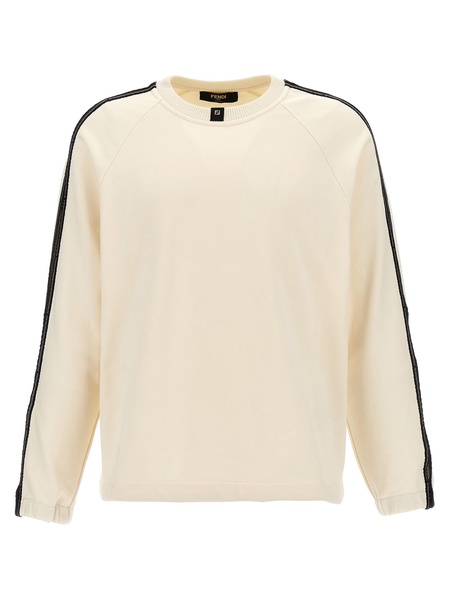 Mesh Insert Sweatshirt White/Black