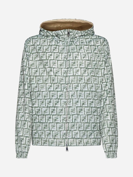 FF-print reversible hooded jacket