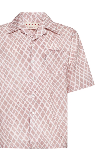 Marni Short Sleeved Checked Buttoned Shirt