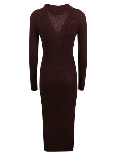 V-neck Knit Slim Dress