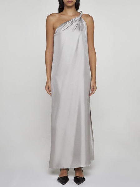 Adela One-shoulder Silk Dress