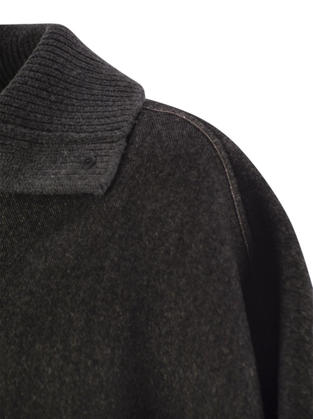 Fabiana Filippi Wool Turtleneck Cape