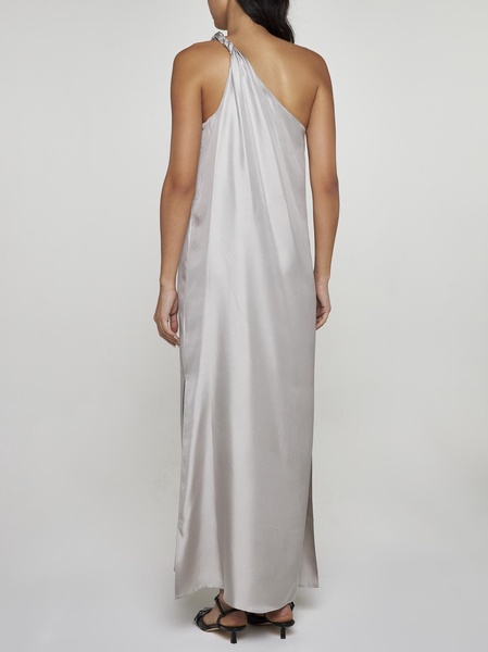 Adela One-shoulder Silk Dress