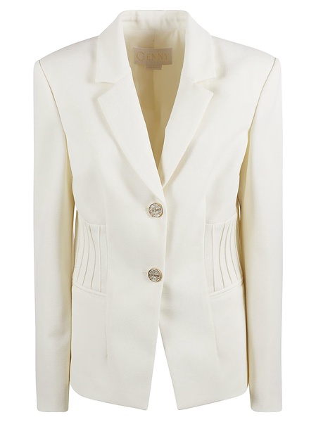 Stretch Waist Two-buttoned Blazer