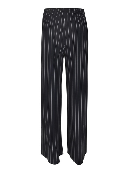 Elastic Waist Stripe Patterned Trousers