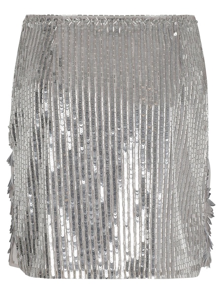 Alberta Ferretti Sequin-Embellished High Waist Mini Skirt