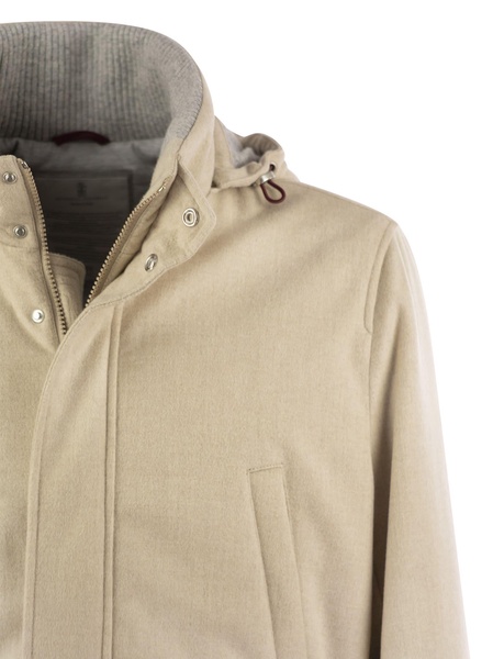 Brunello Cucinelli Suede Hooded Outerwear