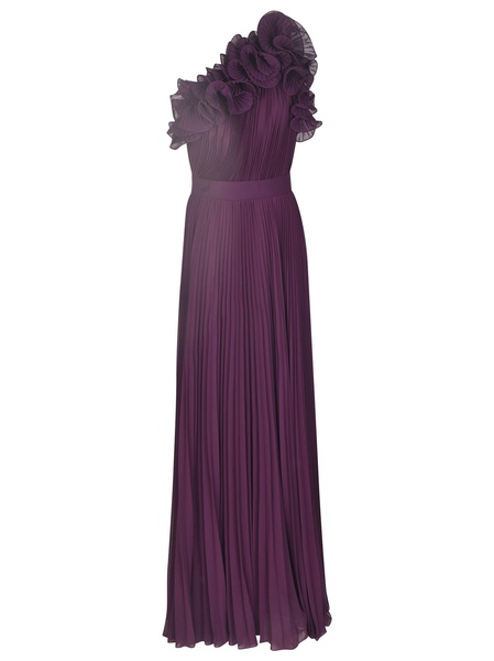 Pleated Georgette Long Dress