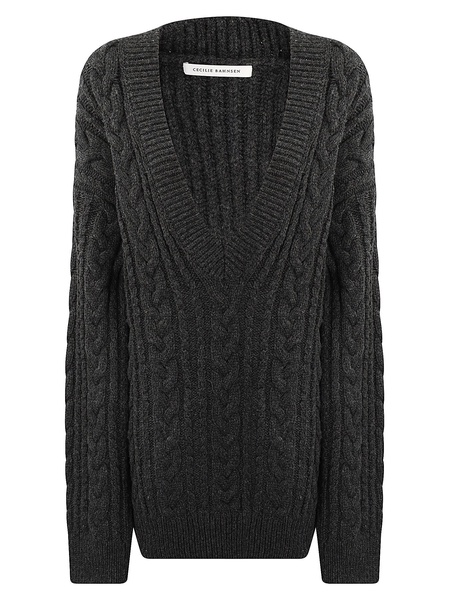 Alia Jumper Fisherman Knit Charcoal Grey