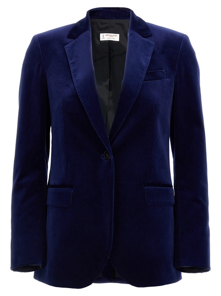 Single-breasted Velvet Blazer