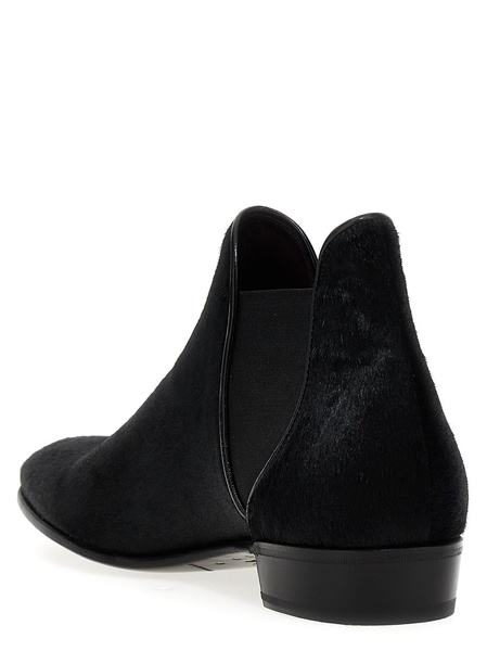 Calf Hair Ankle Boots