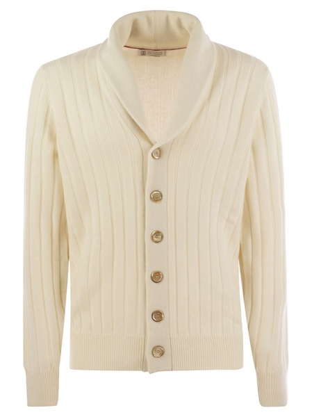 Brunello Cucinelli Ribbed Cashmere Cardigan