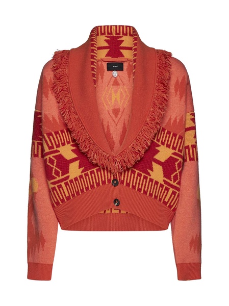 Alanui Icon Jacquard Fringed Detail Cardigan