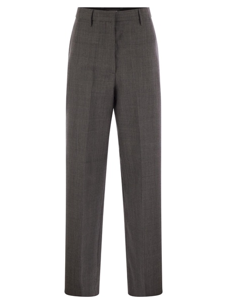 Fabiana Filippi Prince Of Wales Wool And Silk Trousers